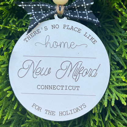 Home for the Holidays - town name ornament