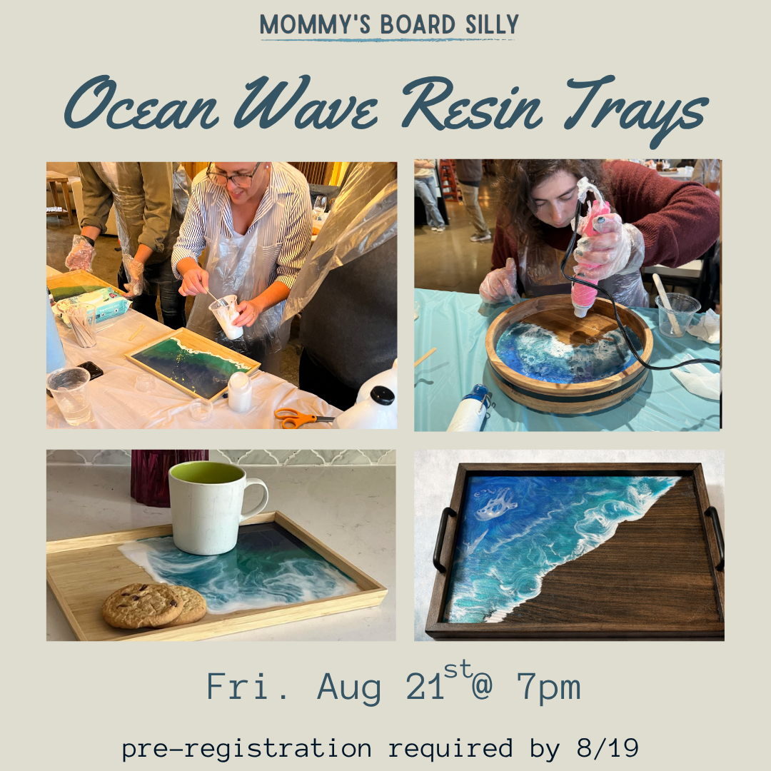 PRIVATE PARTY: 8/21/26 @7pm - Burn Fitness Group - Ocean Wave Resin Trays