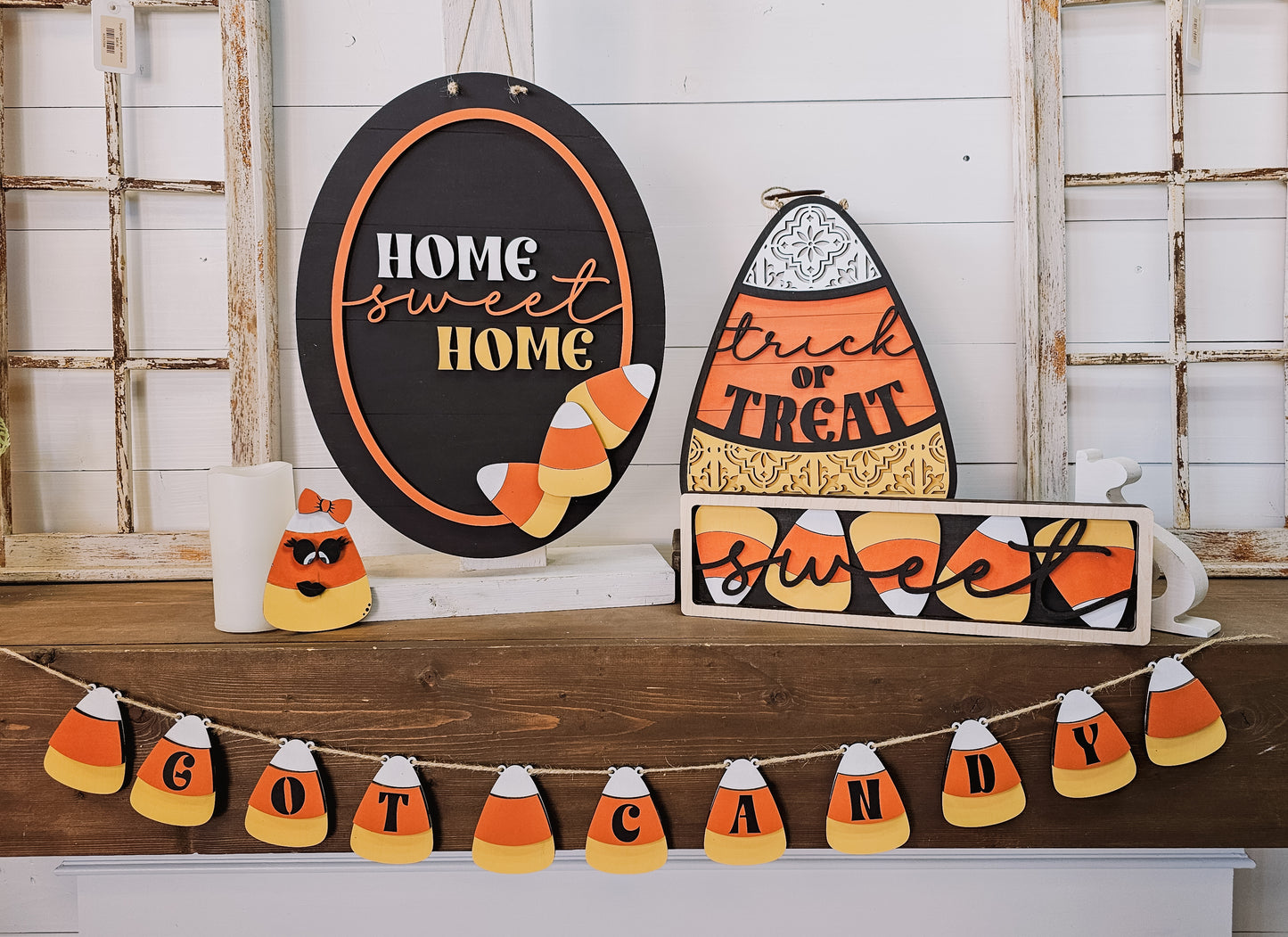 Home Sweet Home- Candy Corn Door Hanger