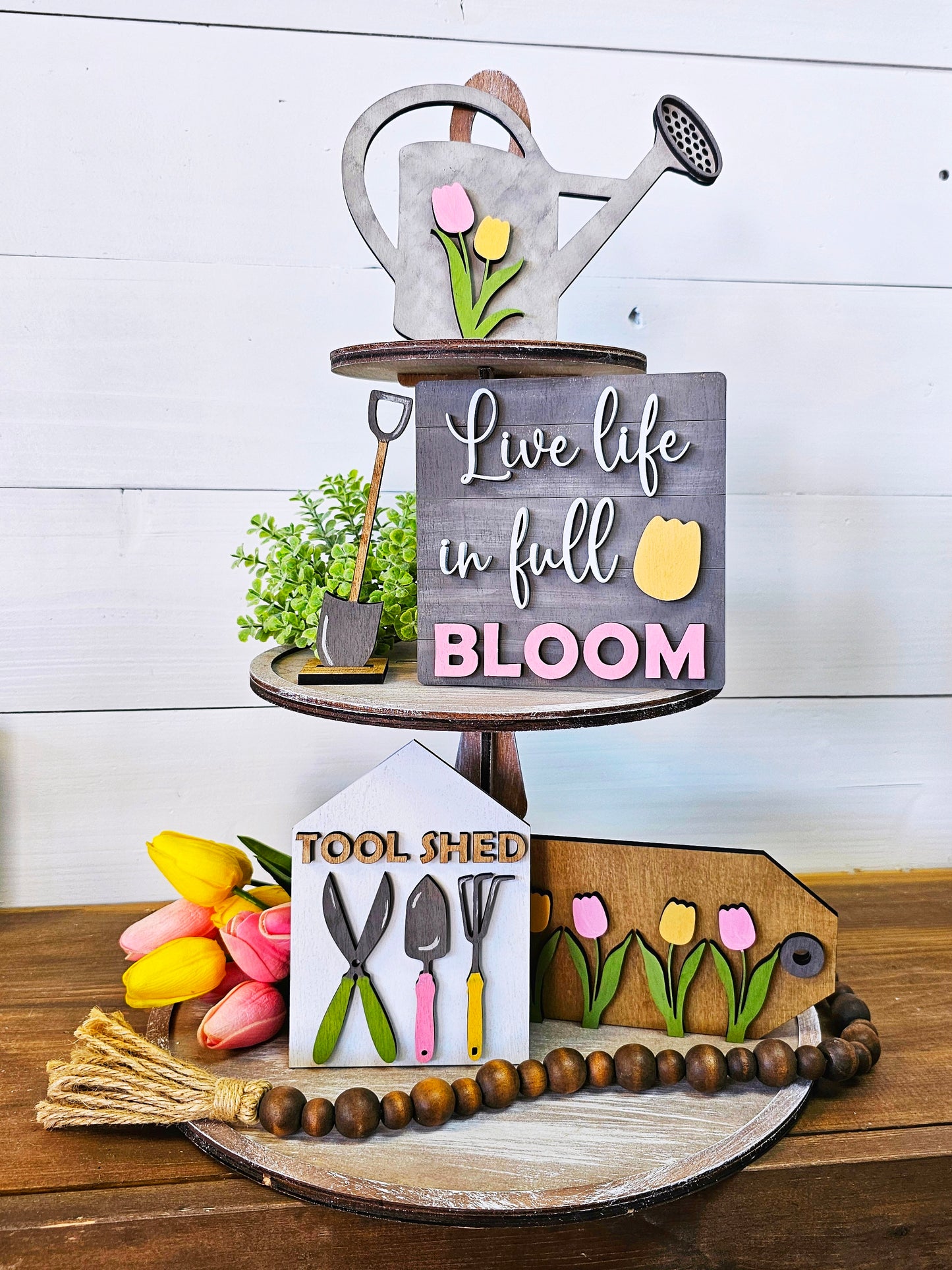 Spring garden mini sign collection / tiered tray decor