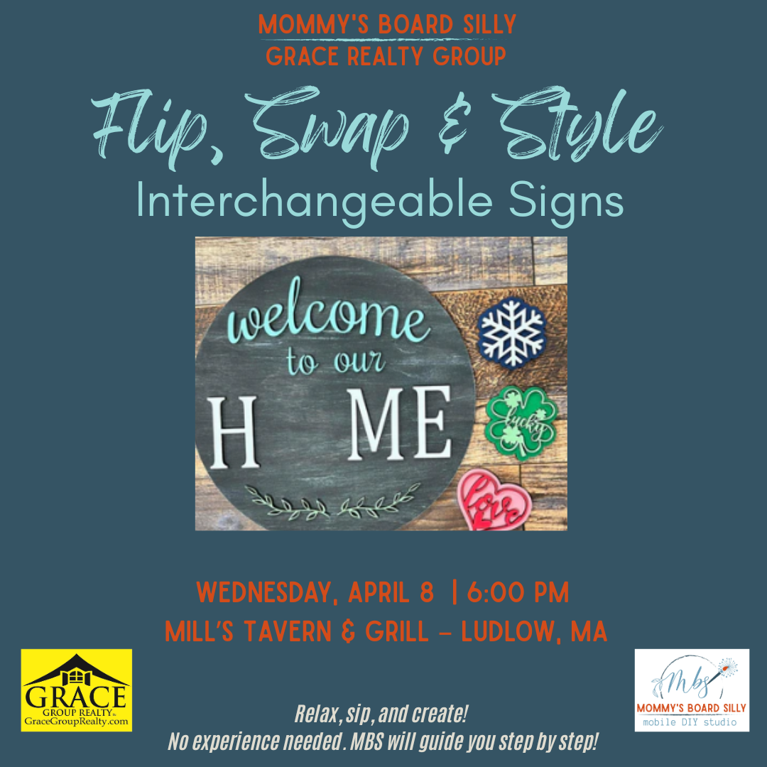 4/8/26 Flip, Swap & Style:  Interchangeable HOME Sign  with Grace Realty Group