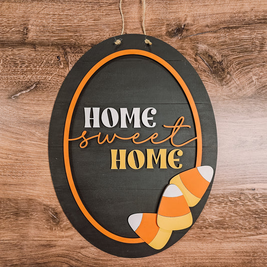 Home Sweet Home- Candy Corn Door Hanger