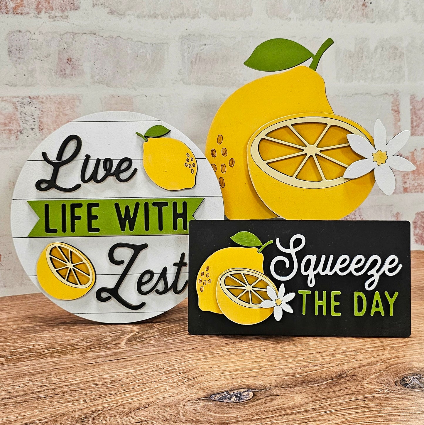 Lemon Shelf Sitter trio