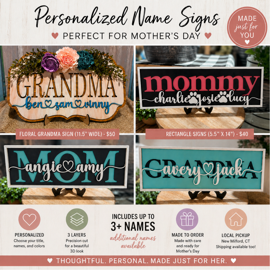Personalized Name Sign – Mother’s Day