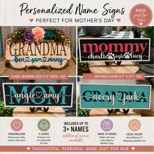 Personalized Name Sign – Mother’s Day