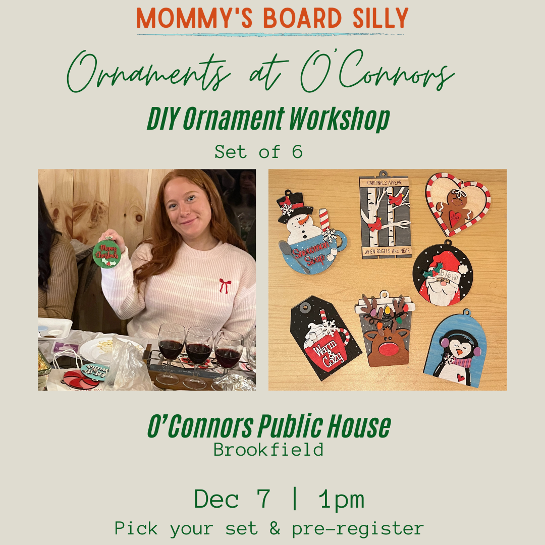 12.7.25 DIY Set of 6 Ornaments  - O'Connors Public House- Brookfield