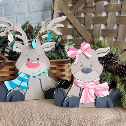 Reindeer Shelf Sitters: Chunky Shelf Sitter