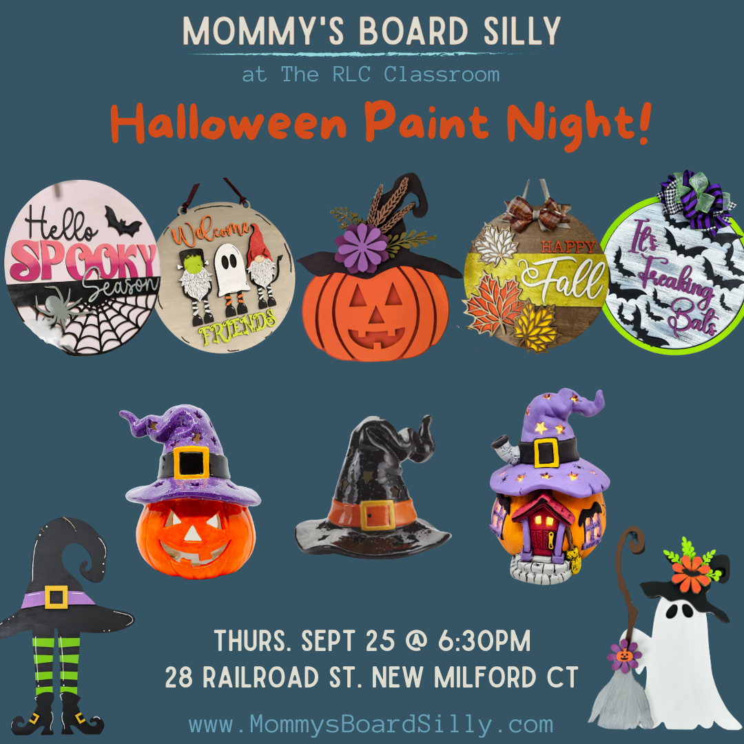 9.25.25 Halloween Paint Night! Ceramics and Wood at The RLC Classroom