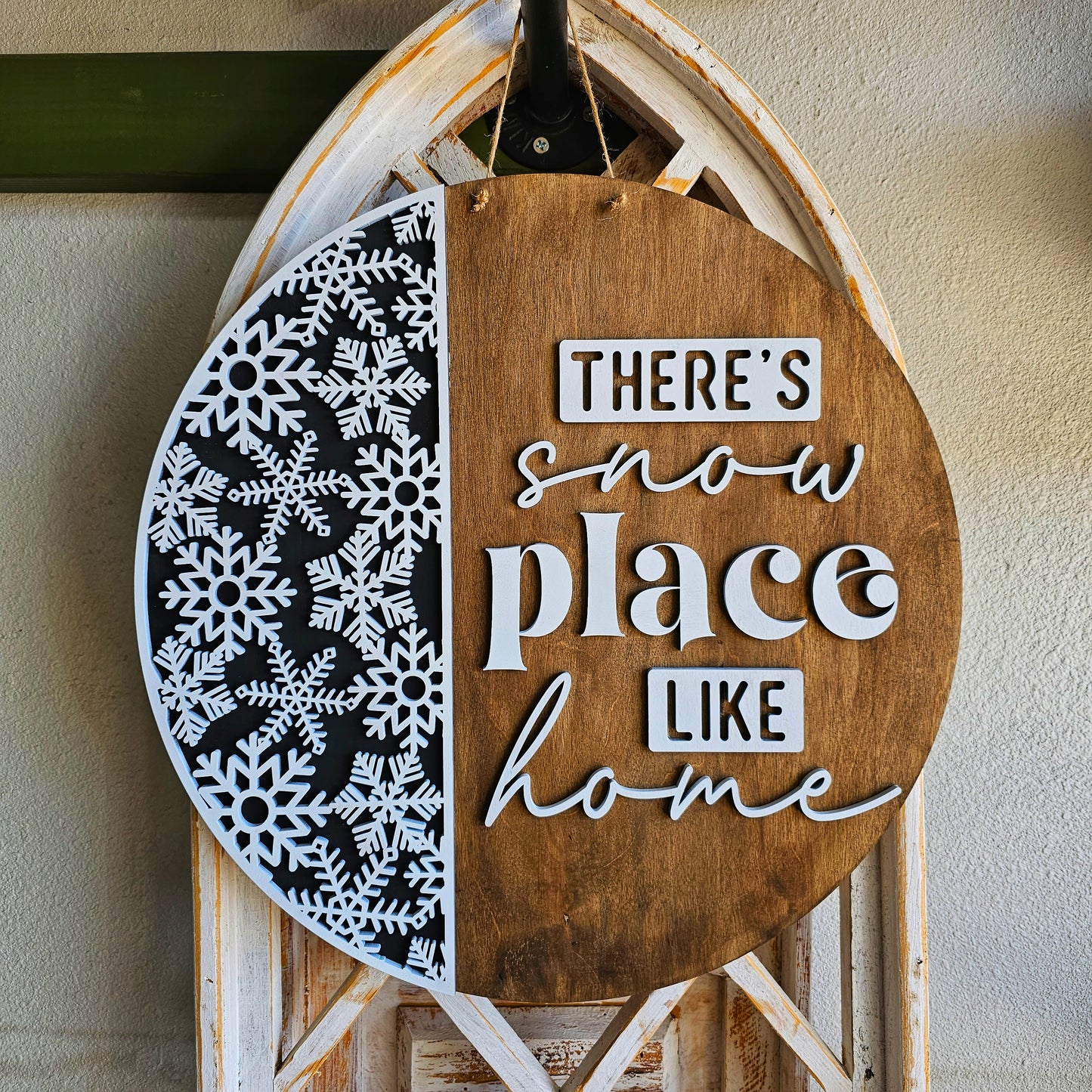 Snow Place like home - 3d wood sign