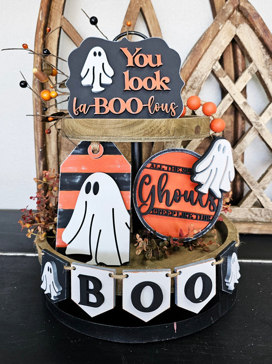 Hey Ghoul FaBOOlous Mini signs / tiered tray decor