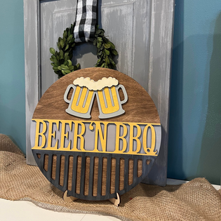 Beer & BBQ- 3D round