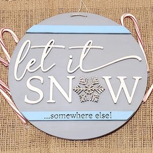 Let it Snow-3D round